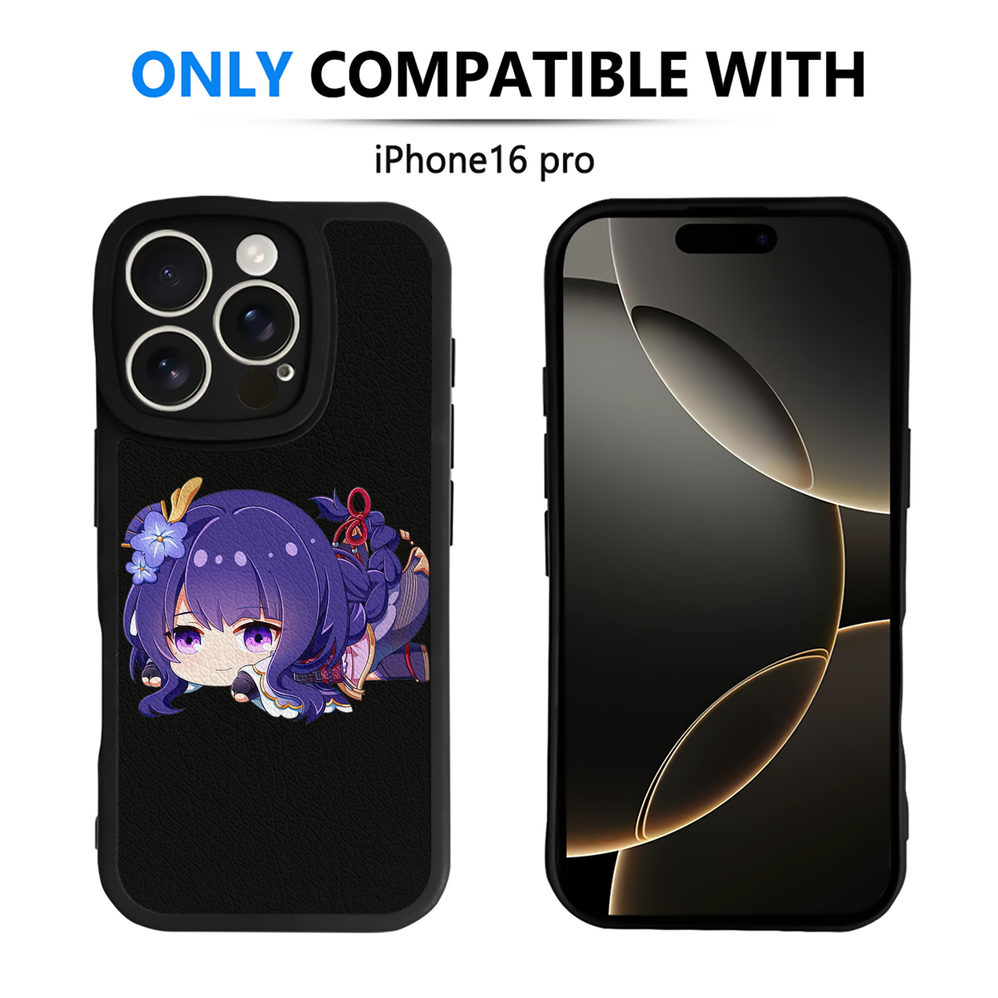 げんし神 雷電将軍 らいでんしょうぐん genshin Raiden Shogun 【iPhone 16シリーズ対応】シリコンスマホケース（レザー調） 材質：シリコン